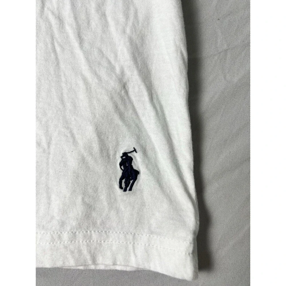 Polo Ralph Lauren White Crew Neck T-Shirt Men’s Size L Short Sleeve Slim Fit
